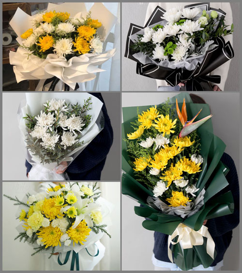 江苏淮安淮阴区新渡乡白事花束代送